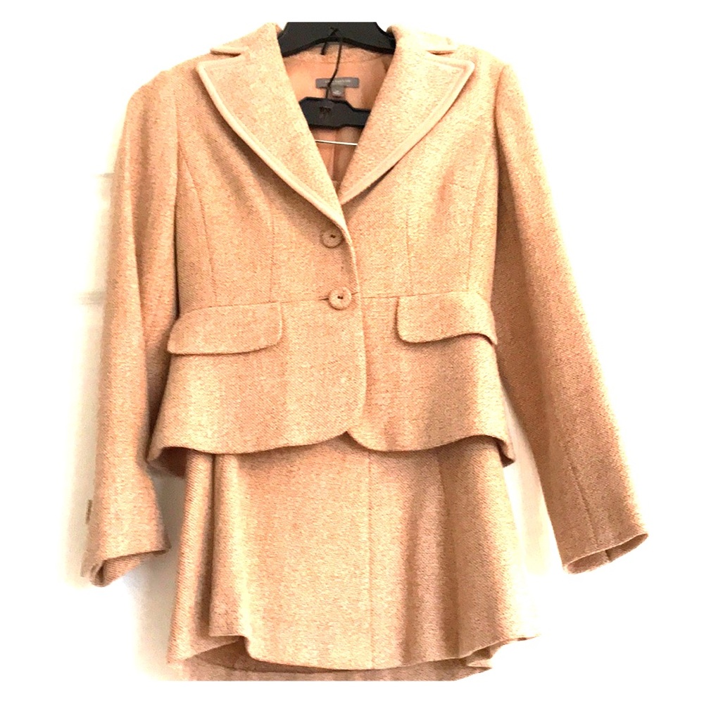 Ann Taylor tweed light pink suit